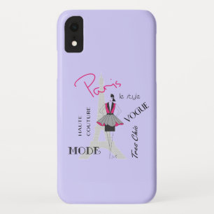 Paris Eiffel Tower Fashion Lite Lila Case-Mate iPhone Hülle