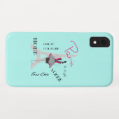 Paris Eiffel Tower Fashion Turquoise Case-Mate iPhone Hülle (Rückseite (Horizontal))