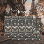 Paris Eiffel Tower Flora Ephemera Script Decoupage Seidenpapier