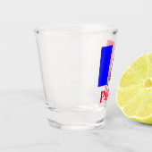Paris Eiffel Tower Frankreich - Flagge Schnapsglas (Links)
