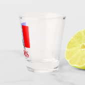 Paris Eiffel Tower Frankreich - Flagge Schnapsglas (Rechts)