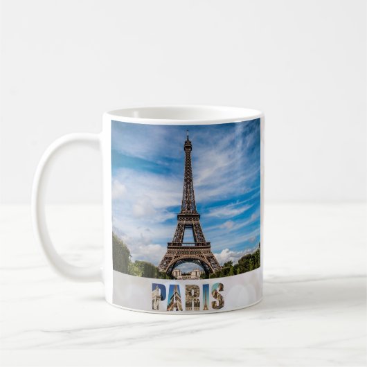 Paris Eiffel Tower Frankreich Französisches City T Kaffeetasse (Links)