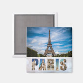 Paris Eiffel Tower Frankreich Französisches City T Magnet (Vorderseite/Rückseite)
