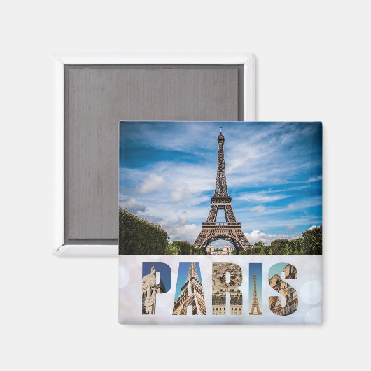 Paris Eiffel Tower Frankreich Französisches City T Magnet (Vorderseite/Rückseite)