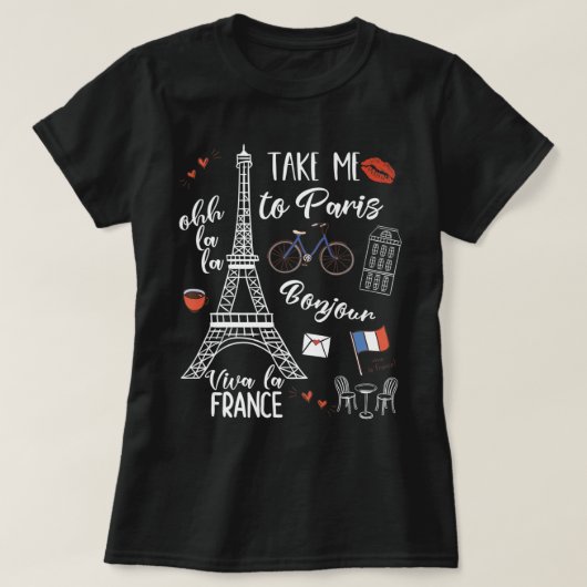 Paris Eiffel Tower Frankreich Paris Paris Geschenk T-Shirt (Design vorne)