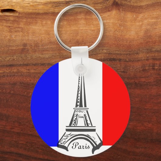 Paris Eiffel Tower Französischer Schlüsselanhänger (Vorderseite)