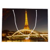 Paris Eiffel Tower Geschenktasche Große Geschenktüte (Rückseite)