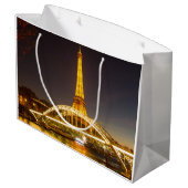 Paris Eiffel Tower Geschenktasche Große Geschenktüte (Rückseite Schrägansicht)