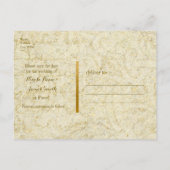 Paris Eiffel Tower Gold & Pink SAVE THE DATE Ankündigungspostkarte (Rückseite)