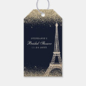 Paris Eiffel Tower Gold Sparkone Brautparty Geschenkanhänger (Vorderseite)