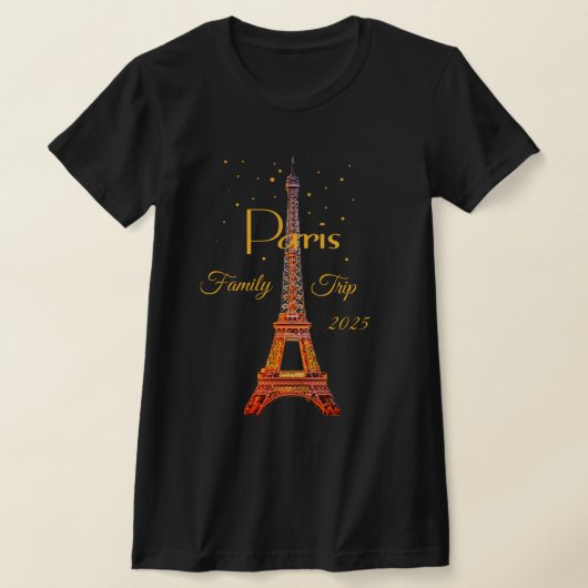 Paris Eiffel Tower Gold T-Shirt (Ablage )