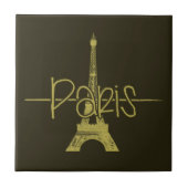 Paris Eiffel Tower Graphic Design Tile Fliese (Vorderseite)