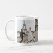 Paris Eiffel Tower Honeymoon Foto Collage Tasse (Links)