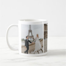 Paris Eiffel Tower Honeymoon Foto Collage Tasse