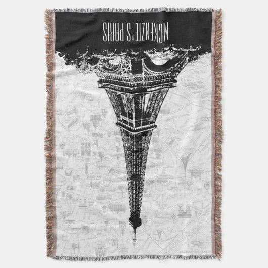 Paris Eiffel Tower Ihren Namen hinzufügen Decke (Vorderseite Vertikal)