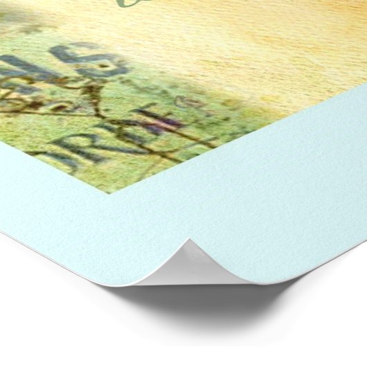 Paris Eiffel Tower illustriert POSTER (Ecke)