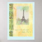 Paris Eiffel Tower illustriert POSTER (Vorne)