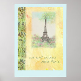 Paris Eiffel Tower illustriert POSTER