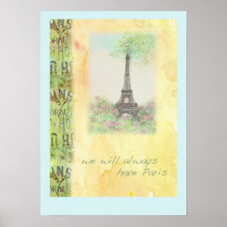 Paris Eiffel Tower illustriert POSTER