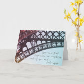 Paris Eiffel Tower | Inspiration Quote Greeting Karte (Gelbe Blume)