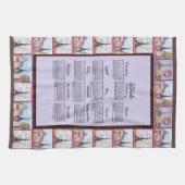 Paris Eiffel Tower Inspired Collage 2026 calendar Geschirrtuch (Horizontal)