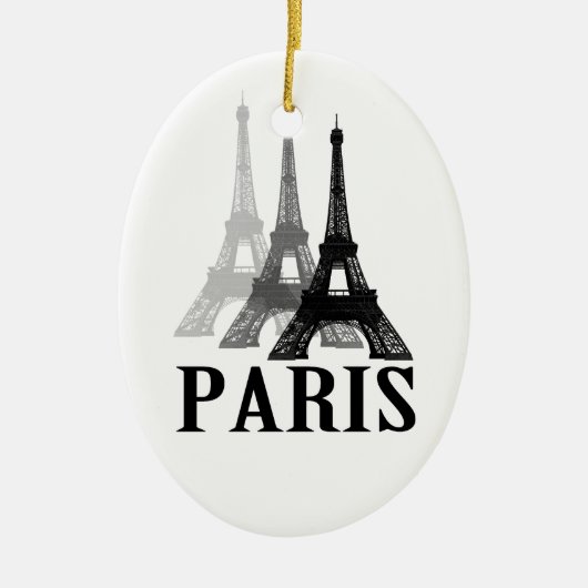 Paris Eiffel Tower Keramik Ornament (Vorne)