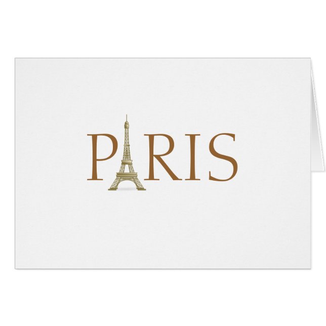 Paris Eiffel Tower Letter Frankreich Reisen Einzig (Vorderseite (Horizontal))