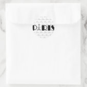 Paris Eiffel Tower Liebe Runder Aufkleber (Tasche)