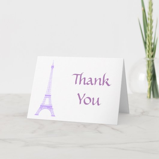 Paris Eiffel Tower Lila Danke (Vorderseite)