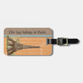 Paris Eiffel Tower Luggage Tag Gepäckanhänger