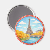 Paris' Eiffel Tower Magnet (Vorderseite/Rückseite)