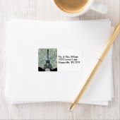 Paris Eiffel Tower Marlble Sky Adressaufkleber (Insitu)