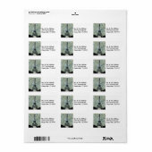 Paris Eiffel Tower Marlble Sky Adressaufkleber (Vorne)