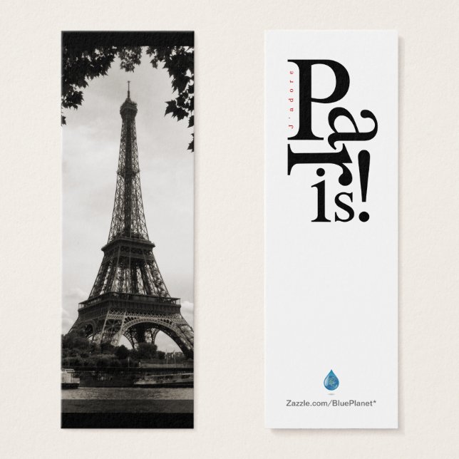 Paris Eiffel Tower Mini Lesezeichen (Vorne & Hinten)