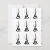 Paris Eiffel Tower Mitteilungskarte (Rückseite)