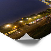 Paris Eiffel Tower Night Lights Poster (Ecke)