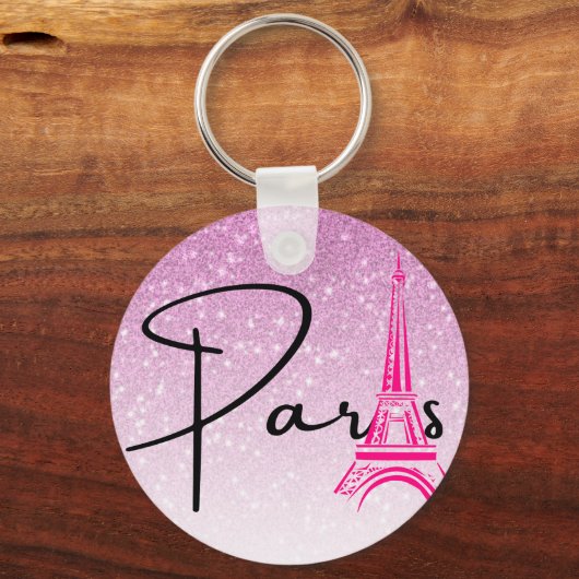 Paris Eiffel Tower Ombre Schlüsselanhänger (Vorderseite)