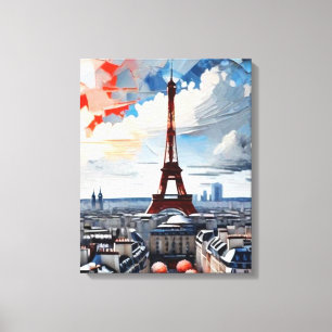 Paris Eiffel Tower Palette Tapestry 2 Leinwanddruck
