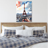 Paris Eiffel Tower Palette Tapesty 1 Leinwanddruck (Insitu (Schlafzimmer))