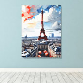 Paris Eiffel Tower Palette Tapesty 1 Leinwanddruck (Insitu (Holzboden))