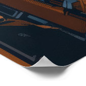 Paris Eiffel Tower Panoramaaussicht Poster (Ecke)