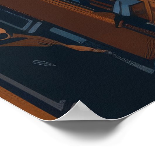 Paris Eiffel Tower Panoramaaussicht Poster (Ecke)