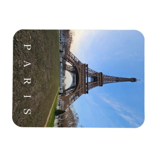 Paris Eiffel Tower Panoramablick Kühlschrankmagnet Magnet (Horizontal)