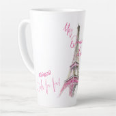 Paris Eiffel Tower Personalisiert Mis Quince Anos Milchtasse (Linke Ecke)