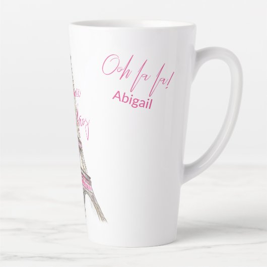 Paris Eiffel Tower Personalisiert Mis Quince Anos Milchtasse (Rechts)