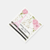Paris Eiffel Tower Pink Gold Ooh La Napkin Serviette (Ecke)