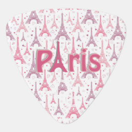 Paris Eiffel Tower Pink Lilac Lila Frankreich Euro Plektrum