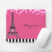 Paris Eiffel Tower Pink Poodle Girls Mouse Pad Mousepad (Mit Mouse)