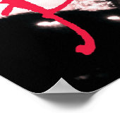 Paris Eiffel Tower Pink Poster (Ecke)