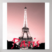 Paris Eiffel Tower Pink Poster (Vorne)